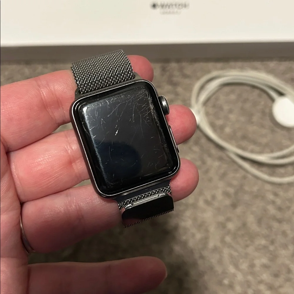 Apple Watch Series 3 with Silver Milanese Loop